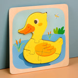High Quality 3D Wooden Puzzle Baby Cartoon Animal Traffic Jigsaw Early Learning Cognition Game Puzzle Toys Gifts for Children