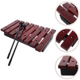 1 Set Eight Tone Red Sandalwood Xylophone Wooden Percussion Instrument Kids Educational Musical Toy For Preschooler Classroom