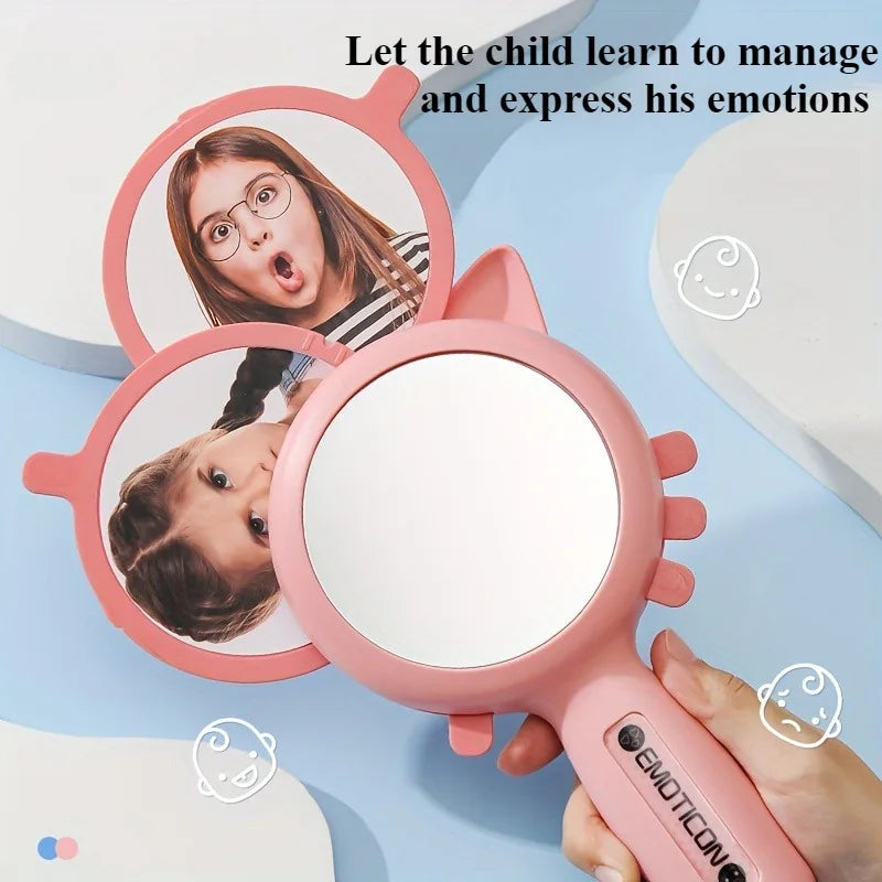 Kids Emotional Imitation Expression Mirror Early Education Puzzle Development Card 6 Emotional Simulation Learning Toy for Kids