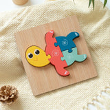 3D Wooden Puzzle Toys for Children Baby Cartoon Wooden Animal Traffic 3D Puzzle Early Learning Cognition Game Puzzle Toy Игрушки
