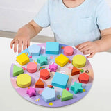 Wooden Shape Sorter Toy Educational Toys Early Learning Toy Classic Geometry Shape Matching Blocks Blocks for 2 3 4 5