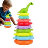 Rainbow Balance Stacking Ring Game Preschool Learning Stacker Montessori Toy For Traveling Schools Daycare Centers Kindergarten