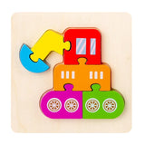 Montessori Wooden Animals Puzzle Toy for Kids Gift Educational Learning Toys Animals 3D Puzzle Kids Early Education Puzzle-Toys