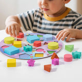 Wooden Shape Sorter Toy Educational Toys Early Learning Toy Classic Geometry Shape Matching Blocks Blocks for 2 3 4 5