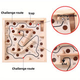 Wooden Hand-Eye Coordination Training Maze: Enhance Concentration And Balance Skills
