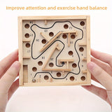 Wooden Hand-Eye Coordination Training Maze: Enhance Concentration And Balance Skills