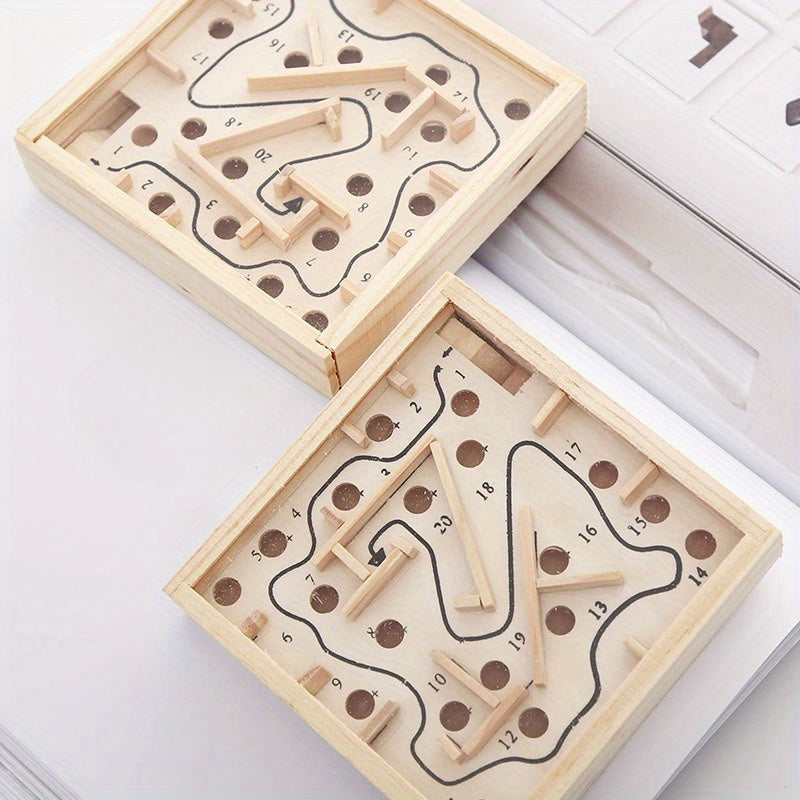 Wooden Hand-Eye Coordination Training Maze: Enhance Concentration And Balance Skills