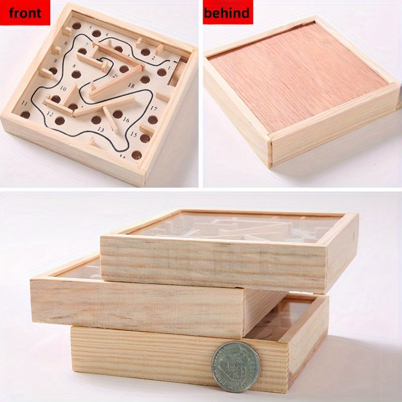 Wooden Hand-Eye Coordination Training Maze: Enhance Concentration And Balance Skills