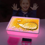 Sand Painting Table LED Tabletop Lightbox Light Board For Kids Sand Art Tabletop Lightbox Kinetic Art For Girls And Boys As