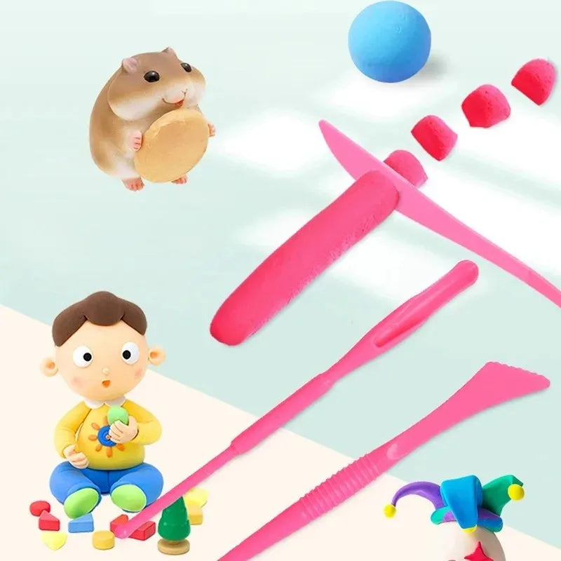 Ultra Light Air Dry Clay Modeling Magical Clay with Tools Magic Modeling Clay Non-toxic Plasticine DIY Children's Play Dough Set
