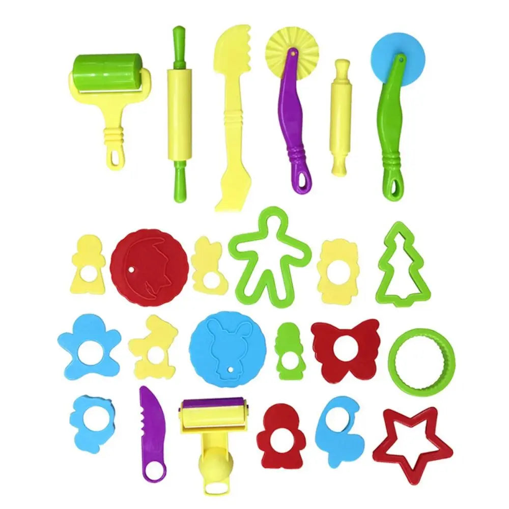 Plastic Playdough Model Tool 3D Tool Kit 3D Plasticine Tools Deluxe Set Animals Model Playdough Set Clay Moulds Child