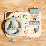 Early Childhood Education Wooden Steering Wheel Toys Parent-child Interaction Learning Driving Puzzle Toys Early Learning Aids