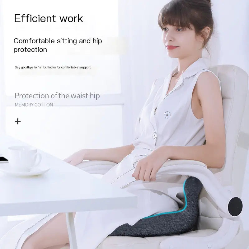 Large Memory Foam Chair Cushion with Back Support