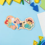 6Pcs Montessori Wooden Animal Puzzles Early Learning Preschool Matching Game Wood Sorting Educational Set for Toddlers