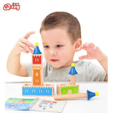Wooden block puzzle Montessori kid toys wood changing dream castle building block IQ training game thinking gift logical