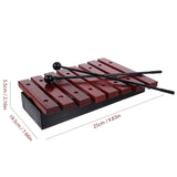 1 Set Eight Tone Red Sandalwood Xylophone Wooden Percussion Instrument Kids Educational Musical Toy For Preschooler Classroom