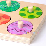 Animals Matching EggsLayer Wooden Peg Puzzles Sorting Matching Montessori Early Educational Learning Shape Toys For Toddlers