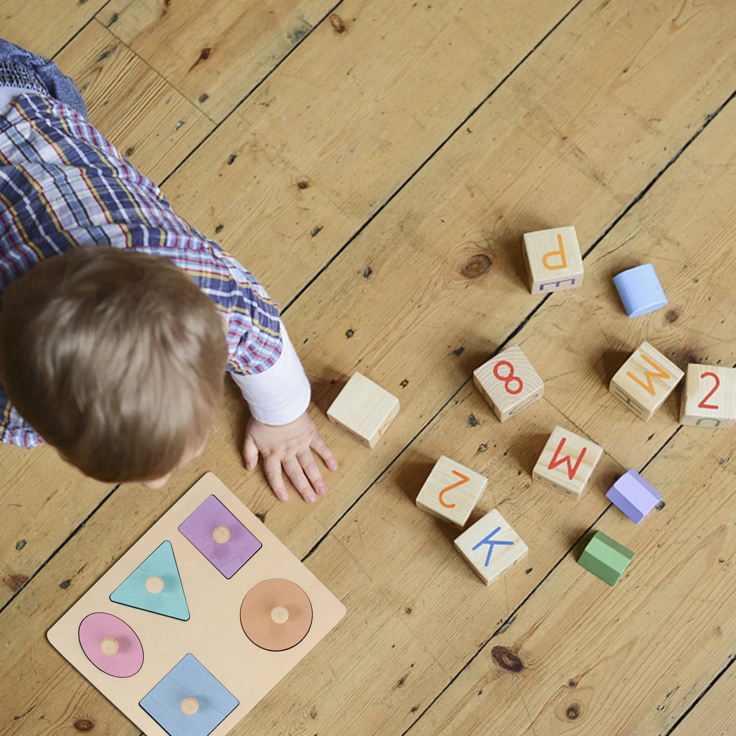 1Set Shape Peg Puzzle Board Colored Shapes Wooden Learning Plaything Early Child Education Brain Logic Development Matching