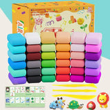Dry Clay 36 Colors Air Drying Clay Self-Hardening Flexible Lightweight Soft Dough Set for Sculpting Sensory Play Boys Girls 3-12