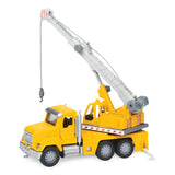 DRIVEN by Battat – Micro Crane Truck – Toy Crane Truck with Lights Sounds and Movable Parts for Kids Age 3+  Yellow