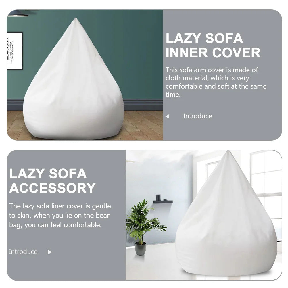 Lazy Sofa Liner Cover Soft Mesh Cloth Material Washable Replacement For Bean Bag Chair Skin-Friendly Wear-Resistant Easy
