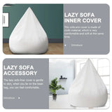 Lazy Sofa Liner Cover Soft Mesh Cloth Material Washable Replacement For Bean Bag Chair Skin-Friendly Wear-Resistant Easy
