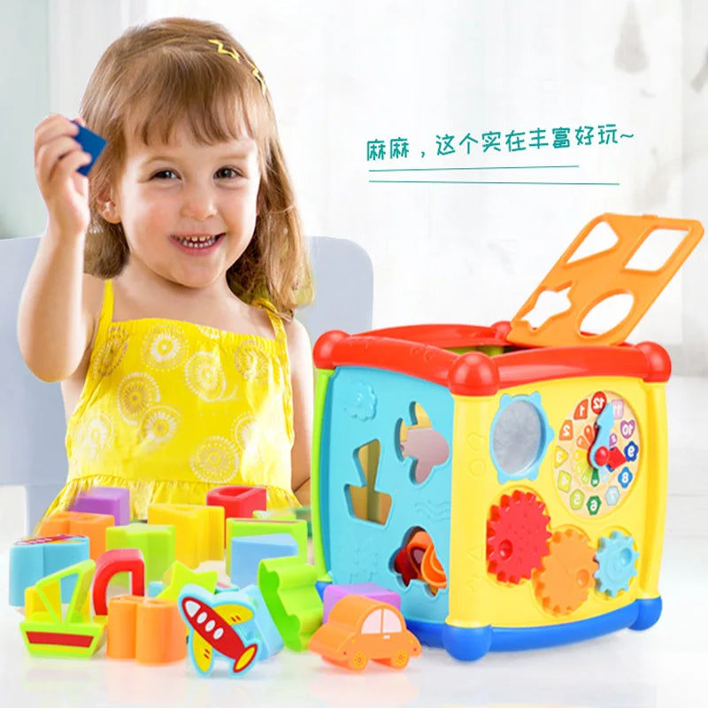 Hexagon Shape Puzzle Cube Educational Learning Kids Toy Cognitive Development Activity for Babies Early Education