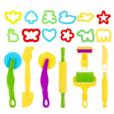 Plastic Playdough Model Tool 3D Tool Kit 3D Plasticine Tools Deluxe Set Animals Model Playdough Set Clay Moulds Child
