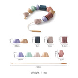 Baby Animal Threading Toys Wooden Stacking Toys Blocks Board Games Montessori Hands-on Ability Educational Children Blocks Gifts