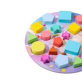 Wooden Shape Sorter Toy Educational Toys Early Learning Toy Classic Geometry Shape Matching Blocks Blocks for 2 3 4 5