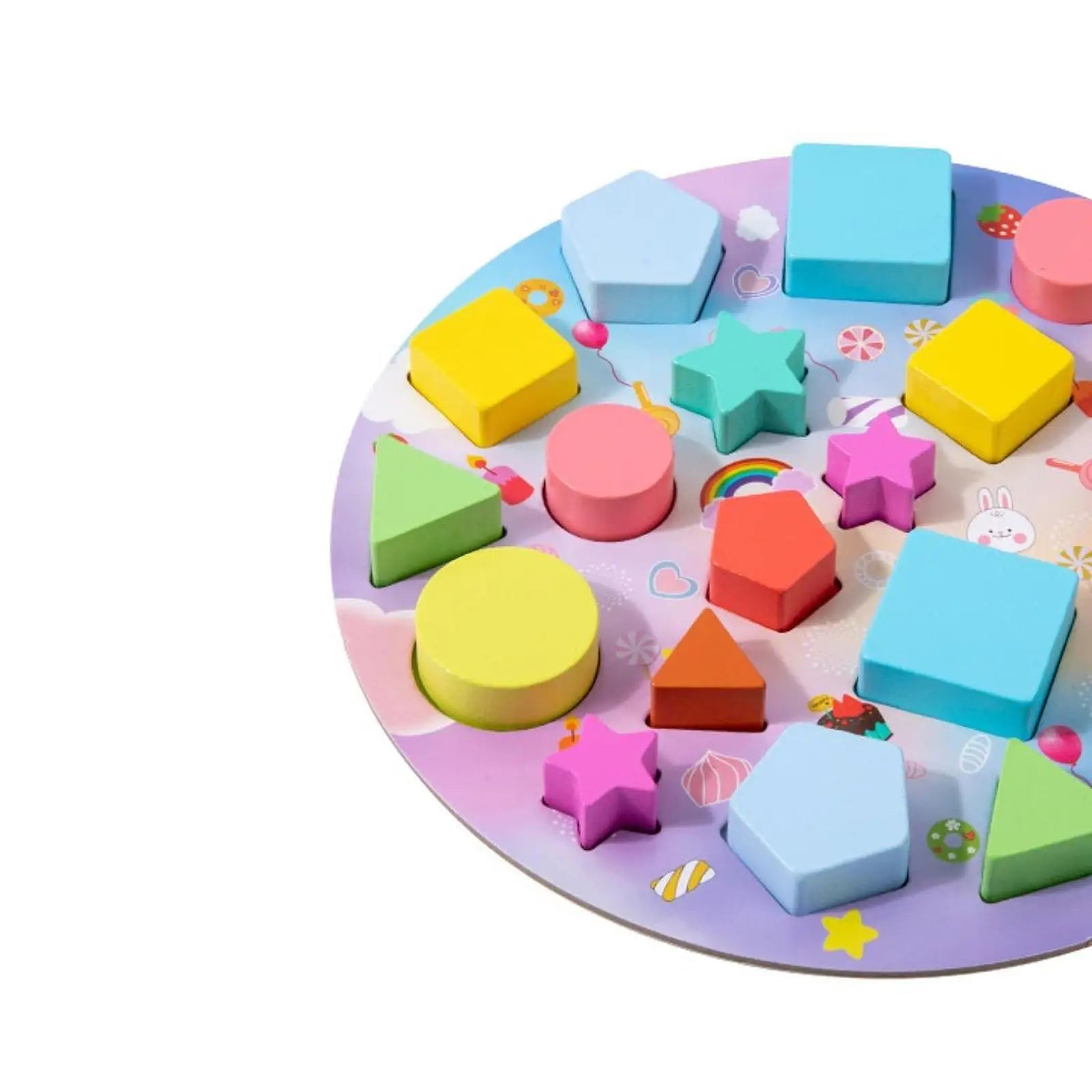 Wooden Shape Sorter Toy Educational Toys Early Learning Toy Classic Geometry Shape Matching Blocks Blocks for 2 3 4 5