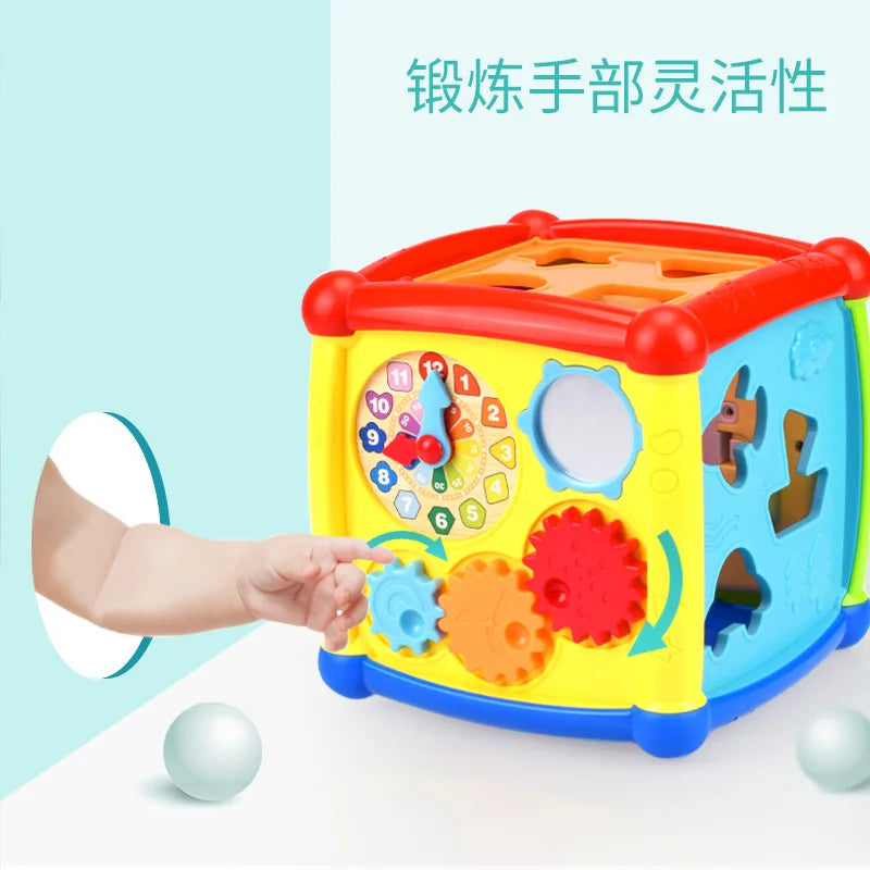 Hexagon Shape Puzzle Cube Educational Learning Kids Toy Cognitive Development Activity for Babies Early Education