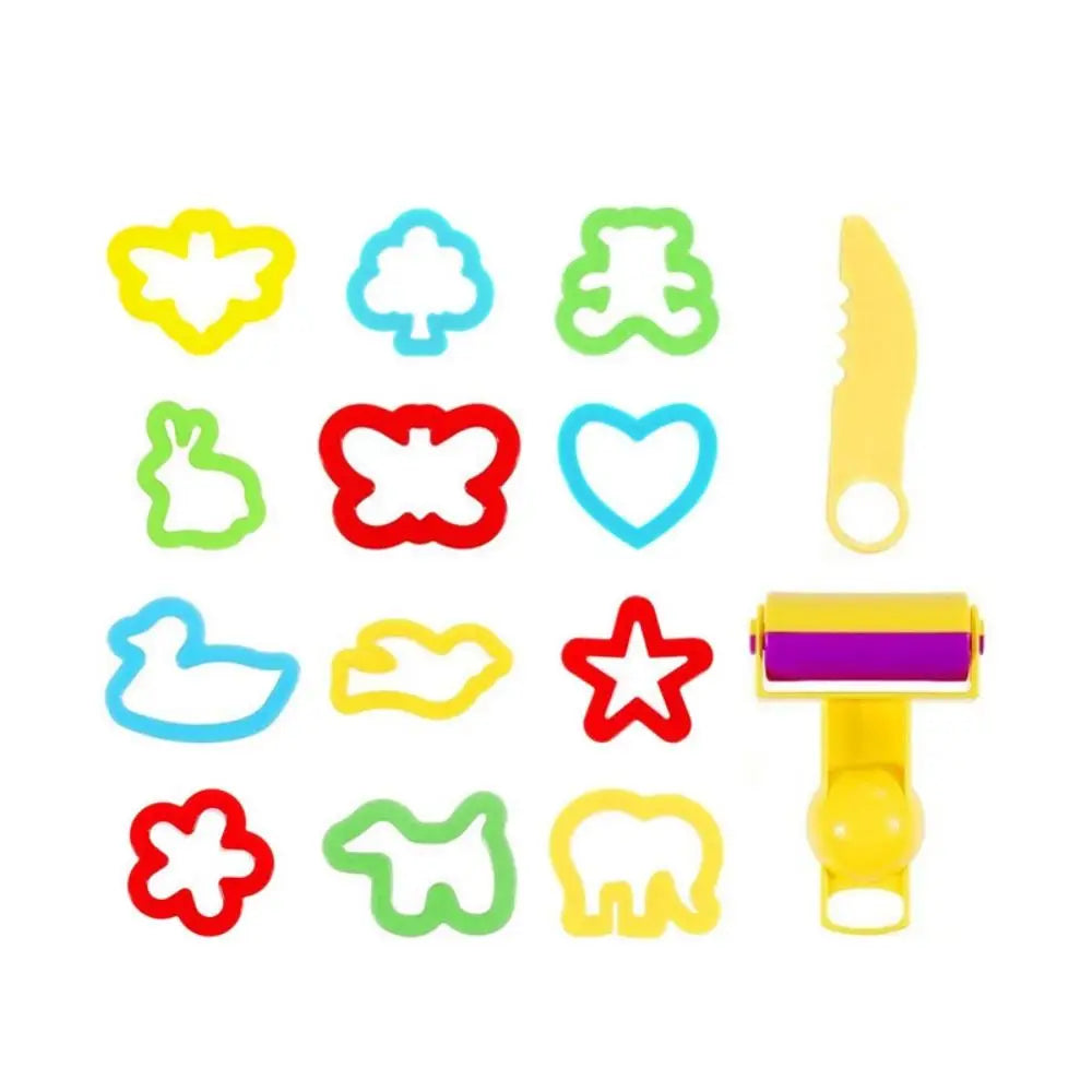 Plastic Playdough Model Tool 3D Tool Kit 3D Plasticine Tools Deluxe Set Animals Model Playdough Set Clay Moulds Child