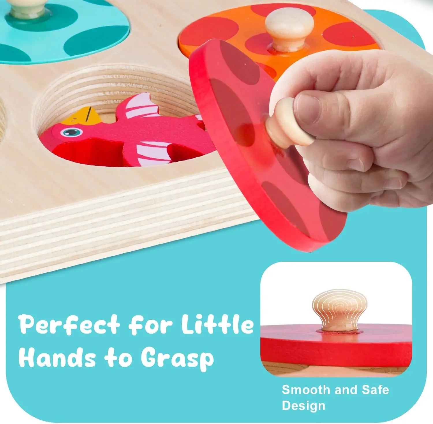 Wooden Dinosaur Jigsaw Puzzle Toys Montessori Peg Puzzle Game Kids Toddler 3D Wood Early Learning Educational Toys For Gifts