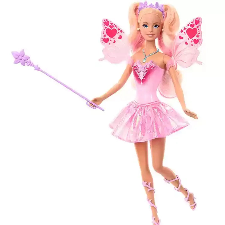 Genuine Barbie Doll Princess Color Changing Dream Butterfly Fairy Toy Figure for Girls Cute Collectible Birthday Gift Toy