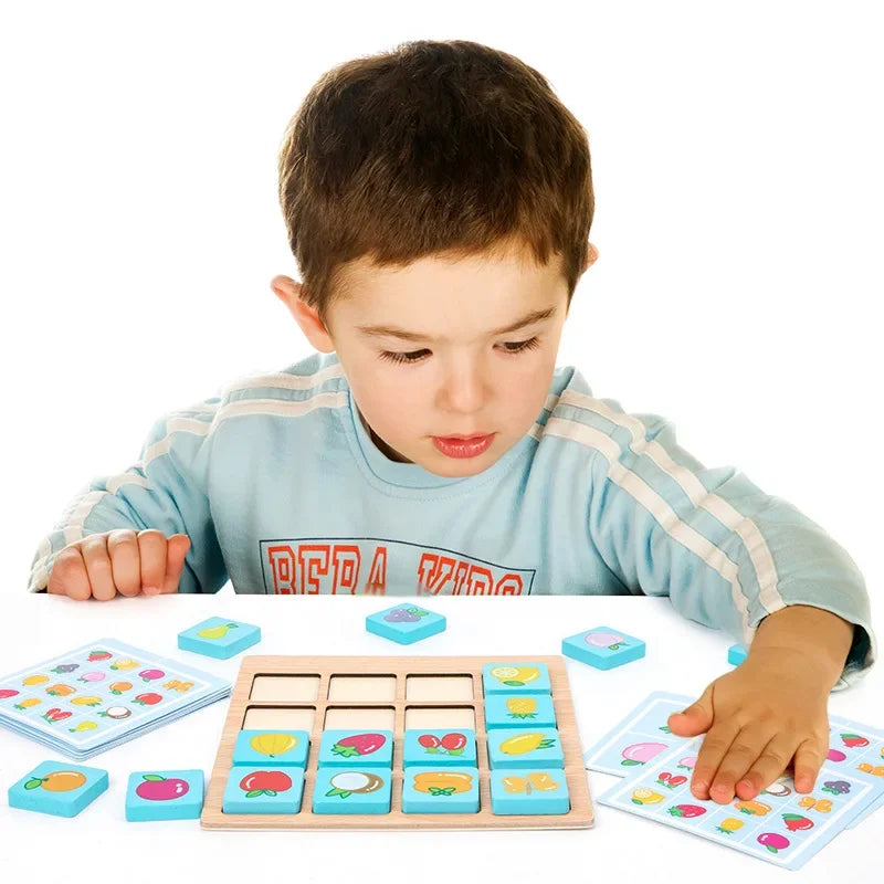 Children Montessori Wooden Board Game Instant Photo Memory Chess Early Learning Educational Toys For Kids Gifts