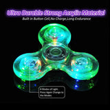Stress Relief Toys Luminous LED light Fidget Spinner Hand Top Spinners Glow in Dark Light EDC Figet Spiner Finger