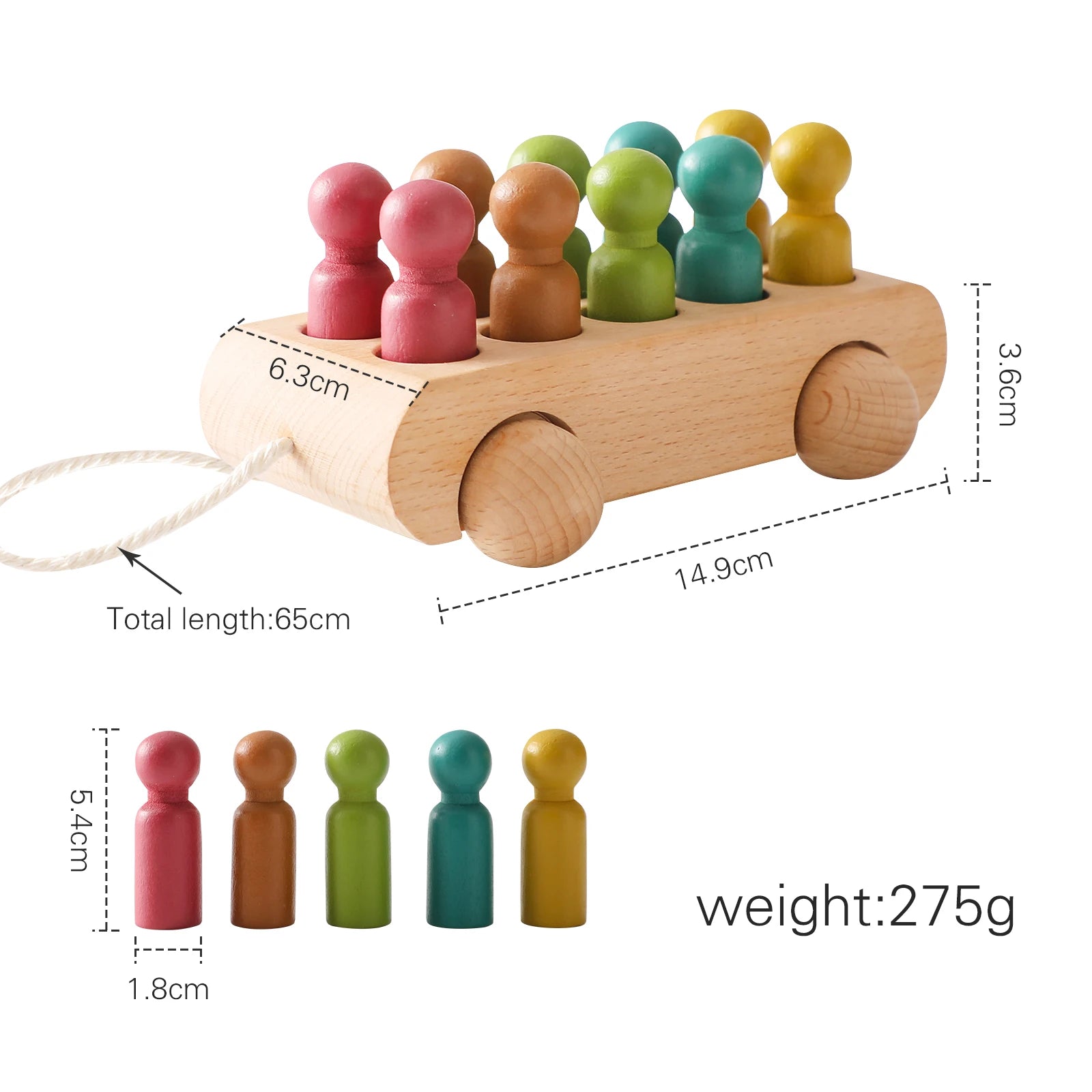 Montessori Toys Wooden Train For Baby Birthday Toy With Numbers And Blocks Game Toddler Boys And Girls1 2 3 4 5Baby Learning Toy