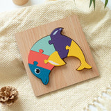 3D Wooden Puzzle Toys for Children Baby Cartoon Wooden Animal Traffic 3D Puzzle Early Learning Cognition Game Puzzle Toy Игрушки