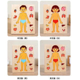Montessori Puzzles Busy Board Human Body Teaching Learning Body Parts For Children Early Education Games Toddlers Quiet Books