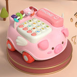 Multifunctional Musical Phone Toys Toddler Interactive Learning Pig Telephone Story Machine Baby Early Education Montessori Toy