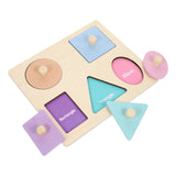 1Set Shape Peg Puzzle Board Colored Shapes Wooden Learning Plaything Early Child Education Brain Logic Development Matching