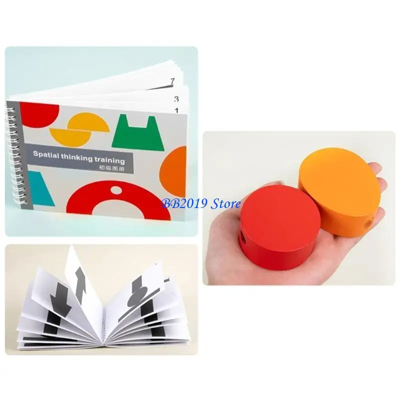 Q0KB Wooden Puzzle Baby Stacking Block Construction Developmental Block Early Learning Projection Toy for Kid Age3Year