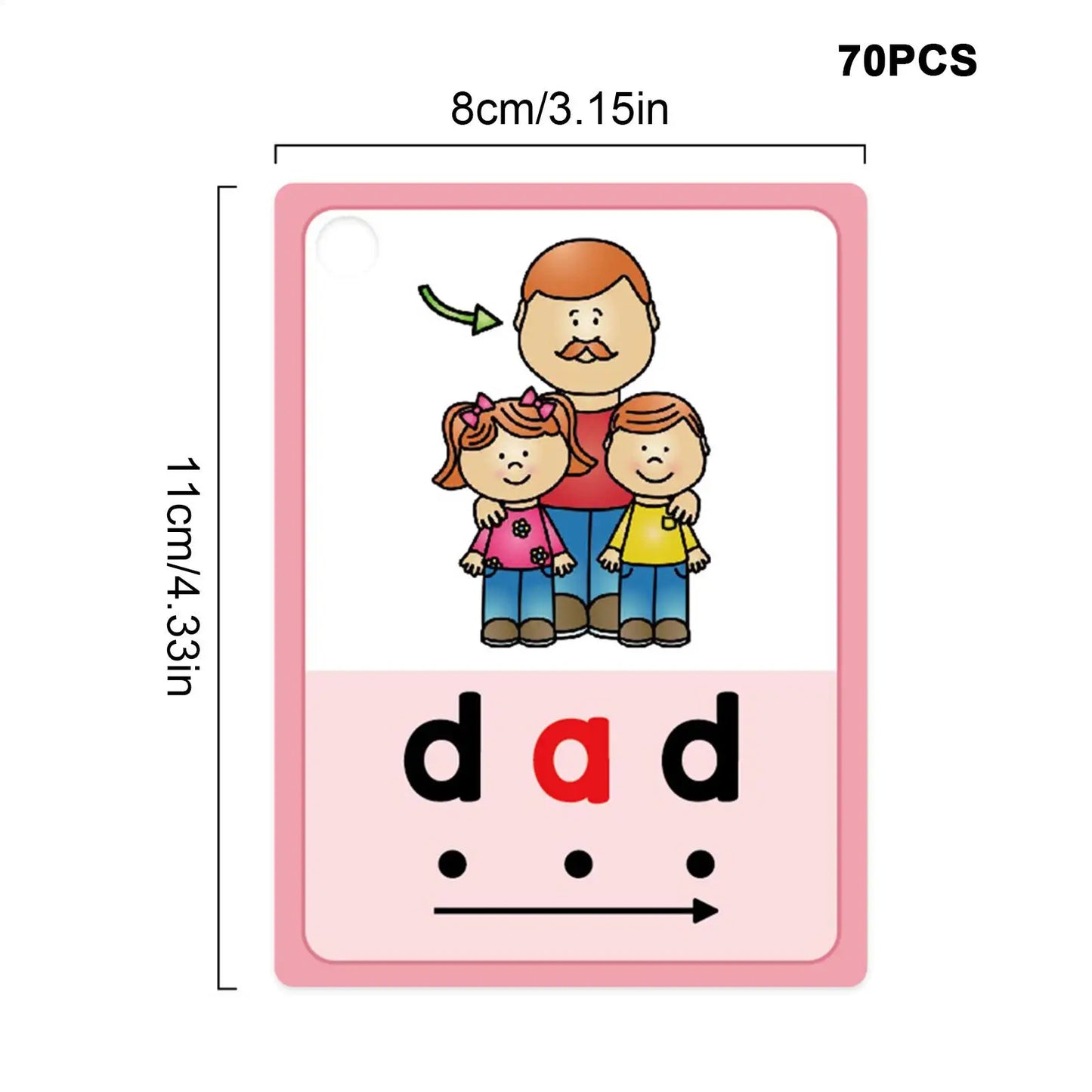 Kindergarten Flash Cards 70 Pieces Letter Flash Cards Early Education Learning Puzzle Phonics Games For Ages 3 Girls Boys