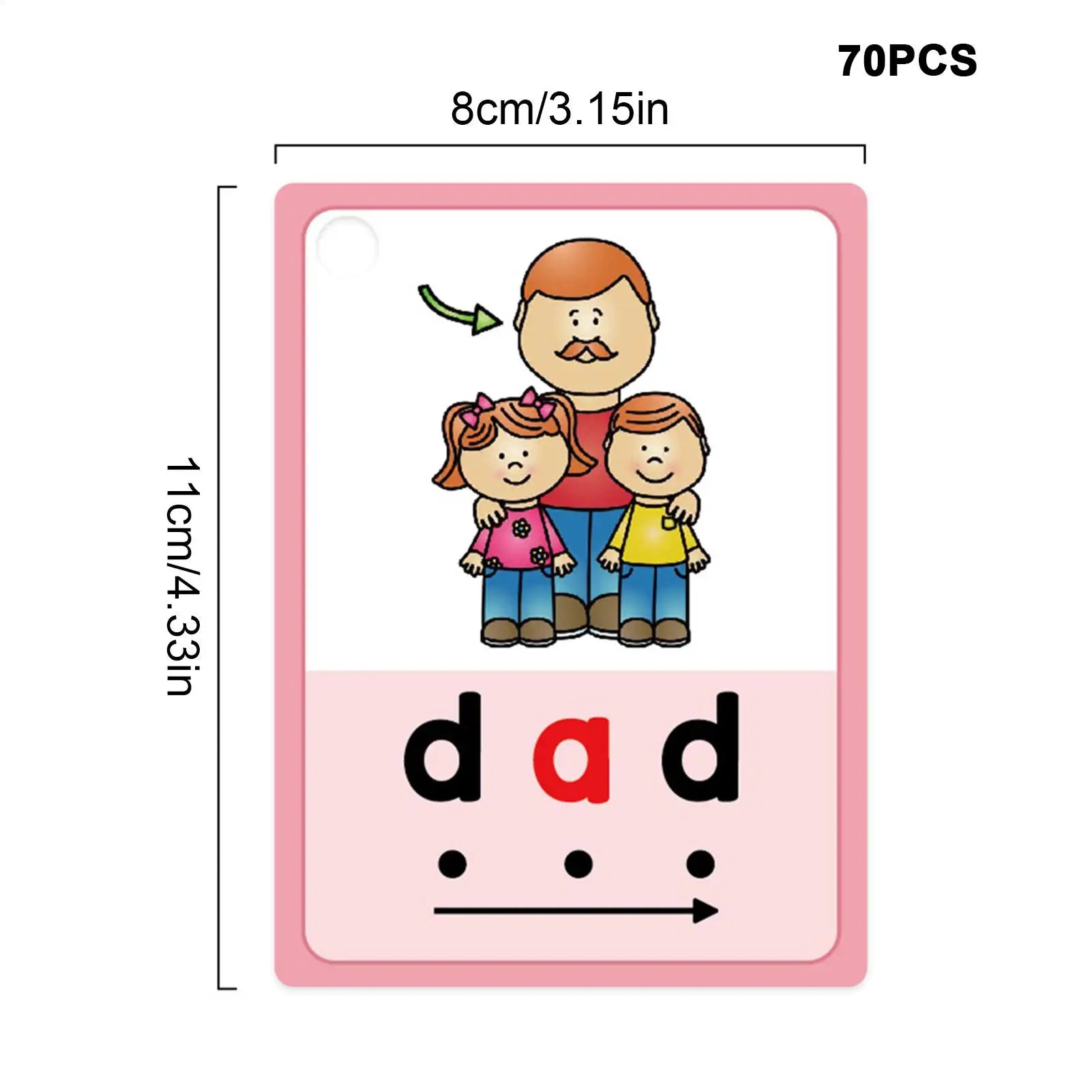 Kindergarten Flash Cards 70 Pieces Letter Flash Cards Early Education Learning Puzzle Phonics Games For Ages 3 Girls Boys