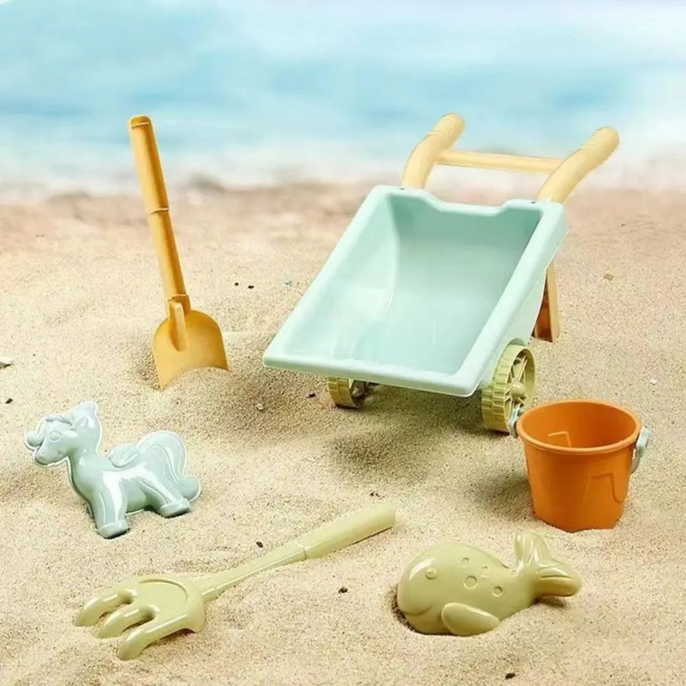 Funny Shovel Outdoor Beach Toys Set Lightweight Durable Beach Sand Play Toys Cartoon Portable Beach Bucket Toys Sand Beach Game