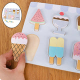 Educational Toys Wooden Ice Model Puzzle for Early Learning Halloween Children Toddlers