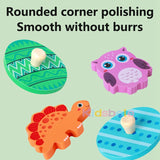 Animals Matching EggsLayer Wooden Peg Puzzles Sorting Matching Montessori Early Educational Learning Shape Toys For Toddlers