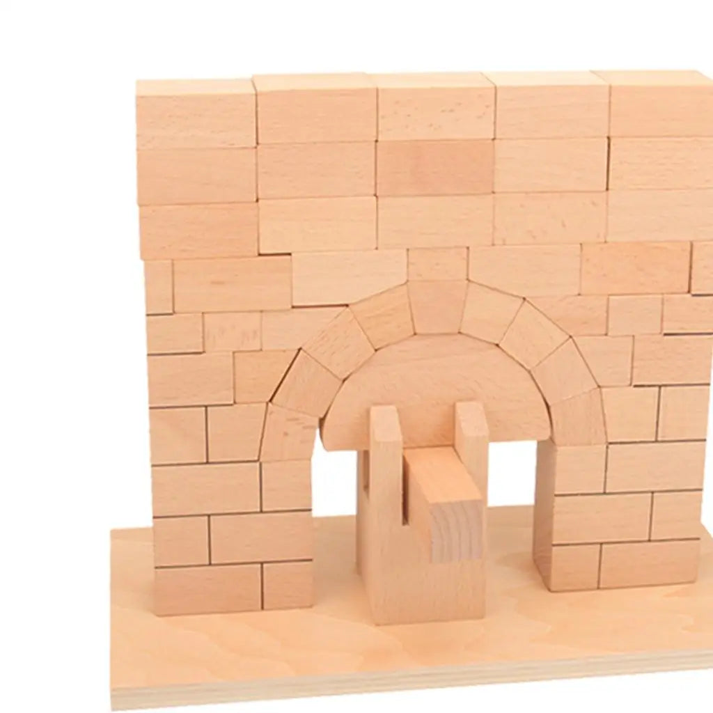 Kids Toy Roman Bridge Beech Wooden Blocks Bricks Toy Preschool Educational