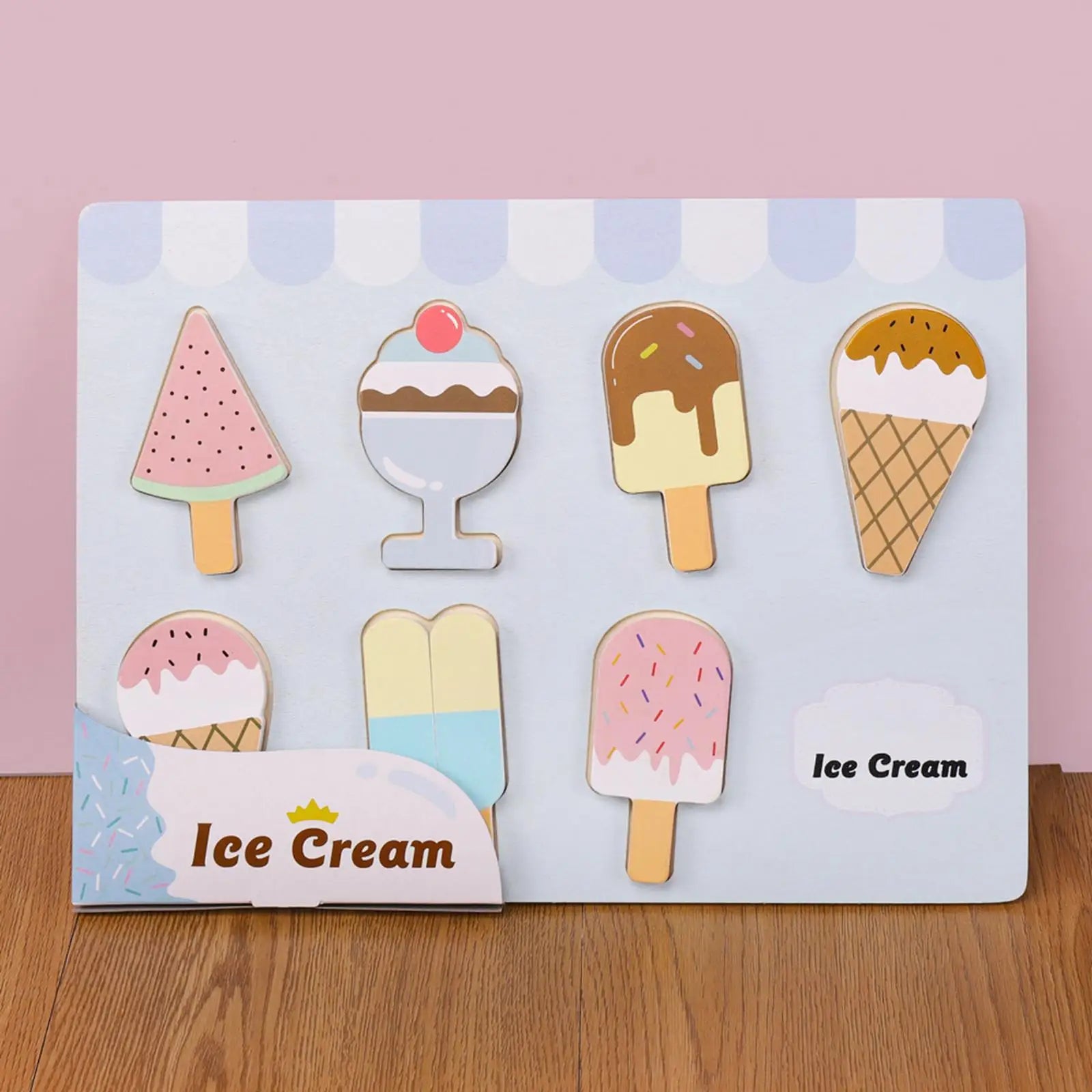 Educational Toys Wooden Ice Model Puzzle for Early Learning Halloween Children Toddlers